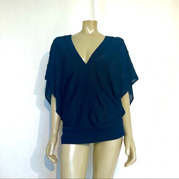Vintage ROMAN KEFLAY Navy Blue Top - Picture 3 of 11